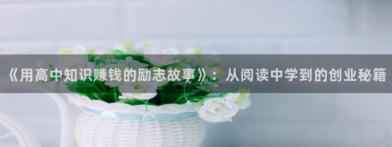 话本小说tfboys：《用高中知识赚钱的励志故事》：从阅读中学到的创业秘籍